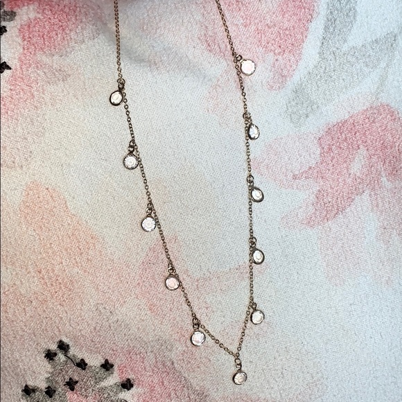 🌸2/$20🌸Forever 21 Gold and Crystal Drop Necklace - Picture 4 of 5